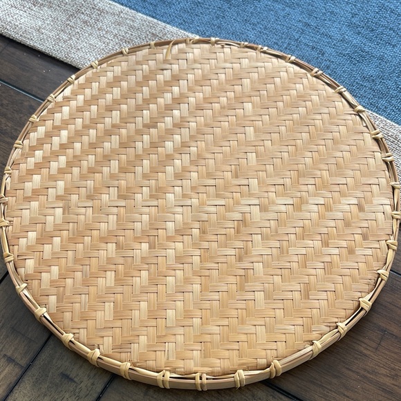 Handcrafted Bamboo Serving Tray - Picture 3 of 3